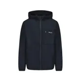 Campera con capucha Hurley Mountain Full Zip, color azul marino, con cierre frontal, bolsillos laterales con cierre y logo de la marca estampado en el pecho.