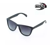 Lentes de sol MDQ Indah, de acetato color gris metalizado, con forma cuadrada y lentes degradadas.