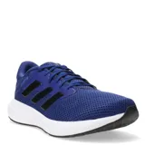 Championes de running Adidas modelo Response Runner, color azul con las icónicas tres tiras laterales en negro. Presentan una parte superior de malla transpirable, cierre con cordones y una mediasuela de EVA blanca que ofrece una amortiguación superior.