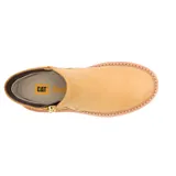 Botín Caterpillar Colorado Max Chelsea color caramelo, con cierre de cremallera lateral y suela de plataforma con dibujo dentado.