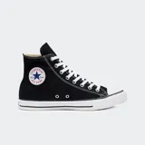 Championes Converse Chuck Taylor All Star de caña alta, color negro con detalles en blanco.