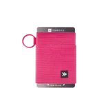 Billetera elástica color fucsia con logo de la marca en etiqueta negra.