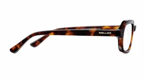 Lentes con armazón carey de diseño cuadrado con bordes redondeados y estilo oversized, con tecnología blueblocker.