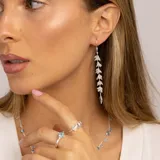 Anillo de plata 925 con aguamarina de talla cuadrada.