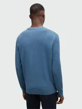 Buzo de punto BOSS con calce regular, cuello redondo y mangas largas con puños acanalados.