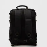Mochila urbana de diseño minimalista en color negro, con compartimento principal amplio, bolsillo frontal con cierre vertical y correas laterales ajustables. Incluye compartimento acolchado para computadora y manija superior reforzada.