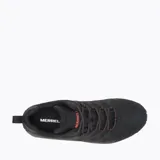 Championes de trekking Merrell modelo Accentor 3 Sport GTX, color negro con detalles en naranja. Confeccionados con membrana impermeable Gore-Tex, parte superior de cuero sintético y malla, puntera protectora de goma y suela de alta tracción.
