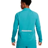 Remera de running Nike Therma-FIT Run Division Element, color turquesa con cierre de media cremallera, mangas largas con orificios para los pulgares y logo reflectante en el pecho.