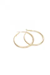 Aros tipo argolla dorados.
