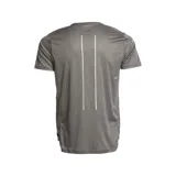 Remera de running Asics Lite-Show de hombre, color gris con detalles reflectantes en mangas y pecho.