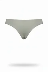 Pack de tres colaless de algodón, color gris melange, con bordes de puntilla.