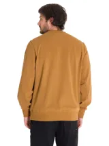 Buzo de cuello redondo color tostado con el logotipo de Caterpillar estampado en negro en el pecho y mangas largas con puños de punto elástico.