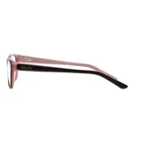 Armazón para lentes Ralph 7020 color negro con interior rosado, de acetato y forma cat eye.
