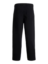 Pantalón chino negro de corte recto y holgado.