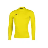 Remera deportiva Joma Academy Shirt Brama, color amarillo, de manga larga y cuello alto.