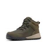 Botas de trekking Columbia Fairbanks Mid Techlite, color verde oliva con detalles en beige y negro. Confeccionadas con parte superior textil impermeable y refuerzos de gamuza, entresuela acolchada y suela de gran tracción.