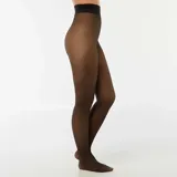 Pantis térmicos de color negro con acabado traslúcido y forro polar interior para mayor calidez.