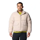 Campera reversible Columbia modelo Wallowa, color beige, con diseño acolchado, cuello alto, cierre frontal con solapa, bolsillos frontales con solapa y puños elásticos.