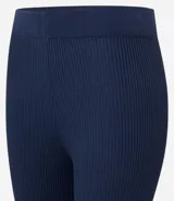 Pantalón legging negro de punto con tiro alto.