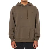 Canguro Katin Emb Fleece de color marrón, con capucha ajustable por cordones, bolsillo estilo canguro en la parte frontal y sutil bordado del logo en el pecho.