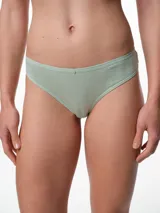 Bombacha tipo colaless de algodón con textura de punto jacquard, de tiro medio y diseño básico.