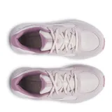 Championes Under Armour Versurge, color gris con detalles en blanco y lila.