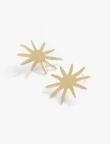 Aretes tipo stud de acero quirúrgico hipoalergénico, con forma de estrella irregular de múltiples puntas.