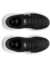 Championes de running Under Armour Phade RN 3, color negro con entresuela blanca y logo lateral en blanco. Parte superior de malla transpirable y suela de goma con ranuras flexibles.