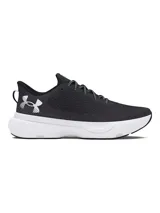 Championes de running Under Armour modelo Infinite, color negro con suela blanca. Presentan parte superior de tejido de punto transpirable y amortiguación reactiva UA HOVR para mayor retorno de energía.