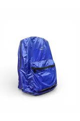 Mochila Topper Paper azul de diseño liviano, con compartimento principal con cierre, bolsillo frontal con cierre y logo de la marca estampado en contraste.