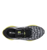 Championes de trail running Columbia Konos Elevate Techlite, color negro, blanco y amarillo, con diseño estampado y entresuela de gran amortiguación.