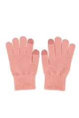 Guantes negros de poliéster con touch screen.