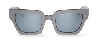 Lentes de sol Mr Boho modelo Frelard, color gris con lentes espejados plateados.