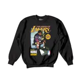 Buzo de cuello redondo y manga larga en color negro, con estampado gráfico frontal de Kobe Bryant y los Los Angeles Lakers.