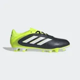 Championes de fútbol Adidas Copa Pure 3 Club, color negro con detalles en blanco y amarillo.