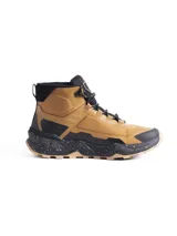 Bota de trekking Scandinavian color verde oliva y negro, con diseño de caña media, suela robusta con efecto salpicado y tecnología impermeable.