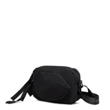 Cartera tipo bandolera Las Oreiro color negro, con diseño compacto, cierre principal y bolsillo frontal con cierre. Incluye correa ajustable con logo de la marca.