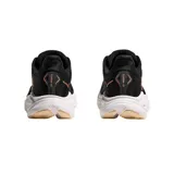 Championes de running Hoka Clifton 10, color negro con detalles en rosado y suela blanca. Presentan un diseño de malla transpirable y entresuela acolchada para mayor amortiguación.