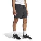 Short deportivo Adidas Essentials Linear Logo para hombre, color negro con logo blanco estampado en la pierna izquierda.