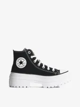 Zapatillas Converse Chuck Taylor All Star Lugged de caña alta, color negro, con suela track blanca.