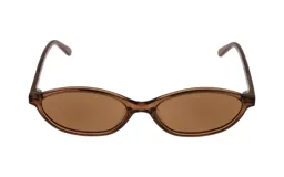 Lentes de sol Donna modelo 1261 col 2, con marco ovalado color marrón y lentes marrones.
