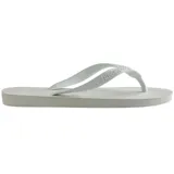 Ojotas Havaianas modelo Top, color fucsia, con diseño clásico de suela de goma texturizada y tiras anchas con el logo de la marca en relieve.
