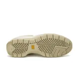 Zapatillas urbanas Caterpillar Watchful, color blanco y beige, con capellada de cuero, forro de nylon suave y transpirable, plantilla de espuma EVA con tecnología NXT para control de olor y suela de goma durable.