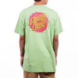 Remera verde oliva de manga corta con logo de Santa Cruz estampado en el pecho.