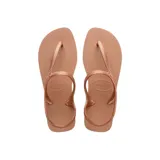 Ojotas Havaianas Flash Urban color rosa nude, con tira trasera ajustable.