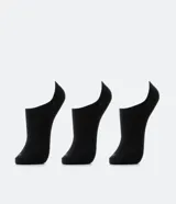 Kit de tres pares de medias invisibles marca Lupo, confeccionadas en tejido de algodón, diseñadas para un ajuste cómodo y discreto.