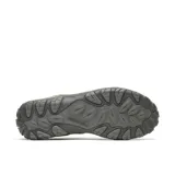 Championes de trekking Merrell modelo Accentor 4, color verde militar, confeccionados con gamuza y malla transpirable, ideales para actividades al aire libre y senderismo.