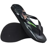 Ojotas Havaianas negras con diseño estampado de Batman y el Joker.