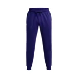Pantalón de jogging Under Armour para hombre, color azul marino, con cintura elástica ajustable con cordón y logo pequeño en amarillo.