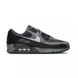 Championes Nike Air Max 90 con tecnología Gore-Tex, en combinación de colores negro y gris. Presentan un diseño robusto con paneles de malla y cuero sintético, suela con unidad de aire visible y el logo de la marca en el lateral.